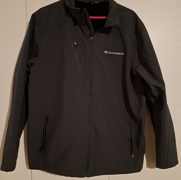 Port Authority men's size XL gray jacket, fleece backed fabric vguc - Picture 1 of 6